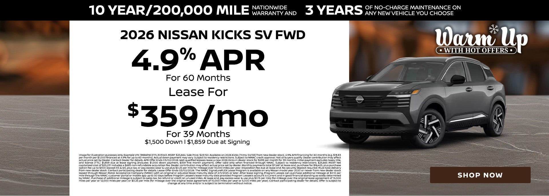 Offers on 2026 Nissan Kicks