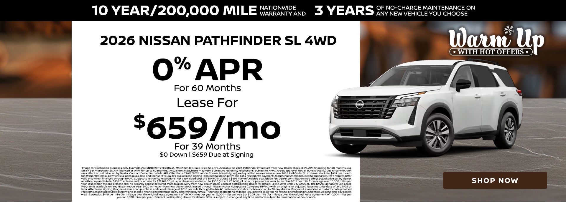 Offers on 2026 Nissan Pathfinder