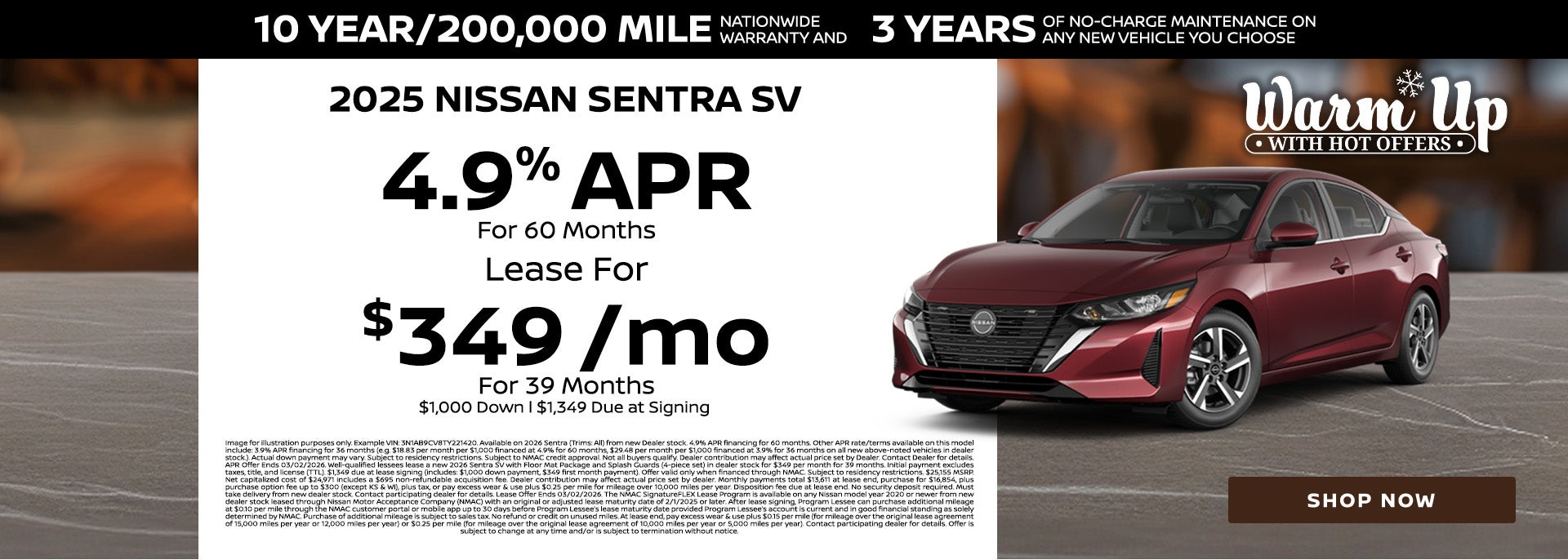 Offers on 2025 Nissan Sentra