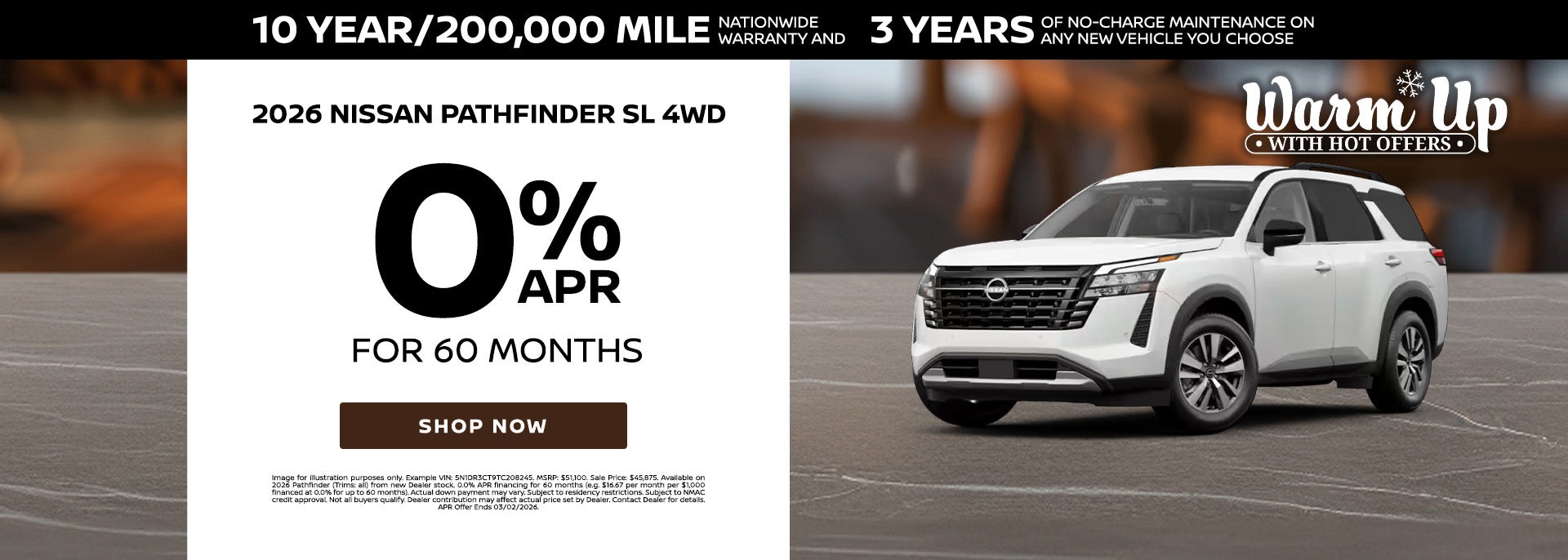 Offers on 2026 Nissan Pathfinder