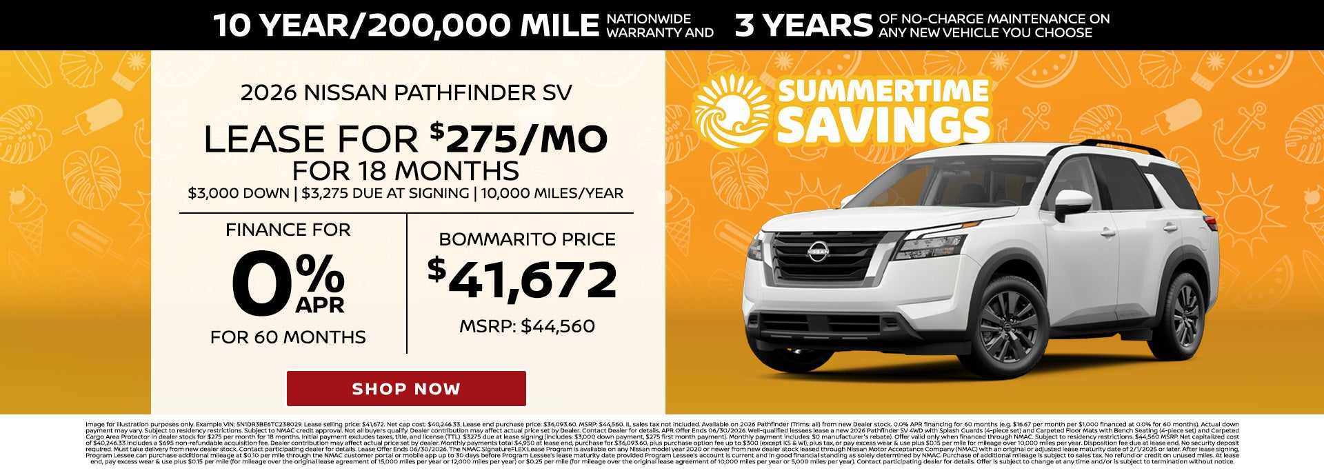 226 Nissan Pathfinder Offer