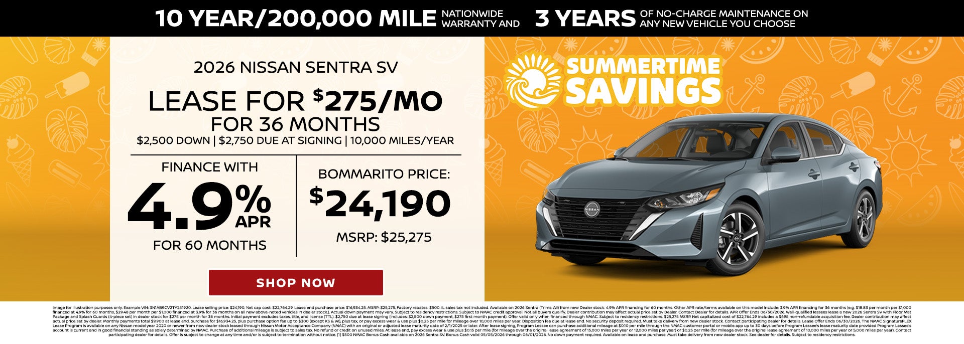 226 Nissan Sentra Offer
