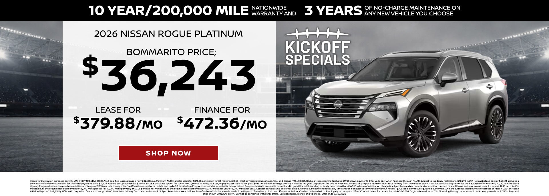 Finance Or Lease 2026 Rogue at Bommarito Nissan Ballwin