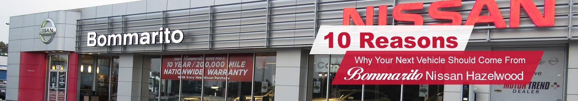 reasons to buy from Bommarito Nissan Hazelwood banner
